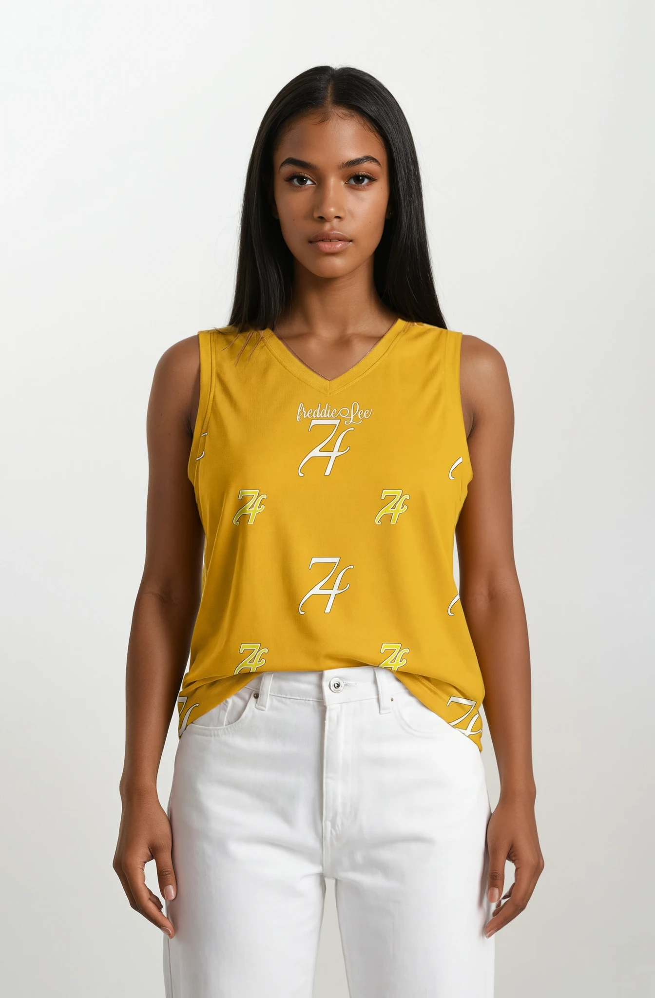 Signature Basketball Tank- Yellow