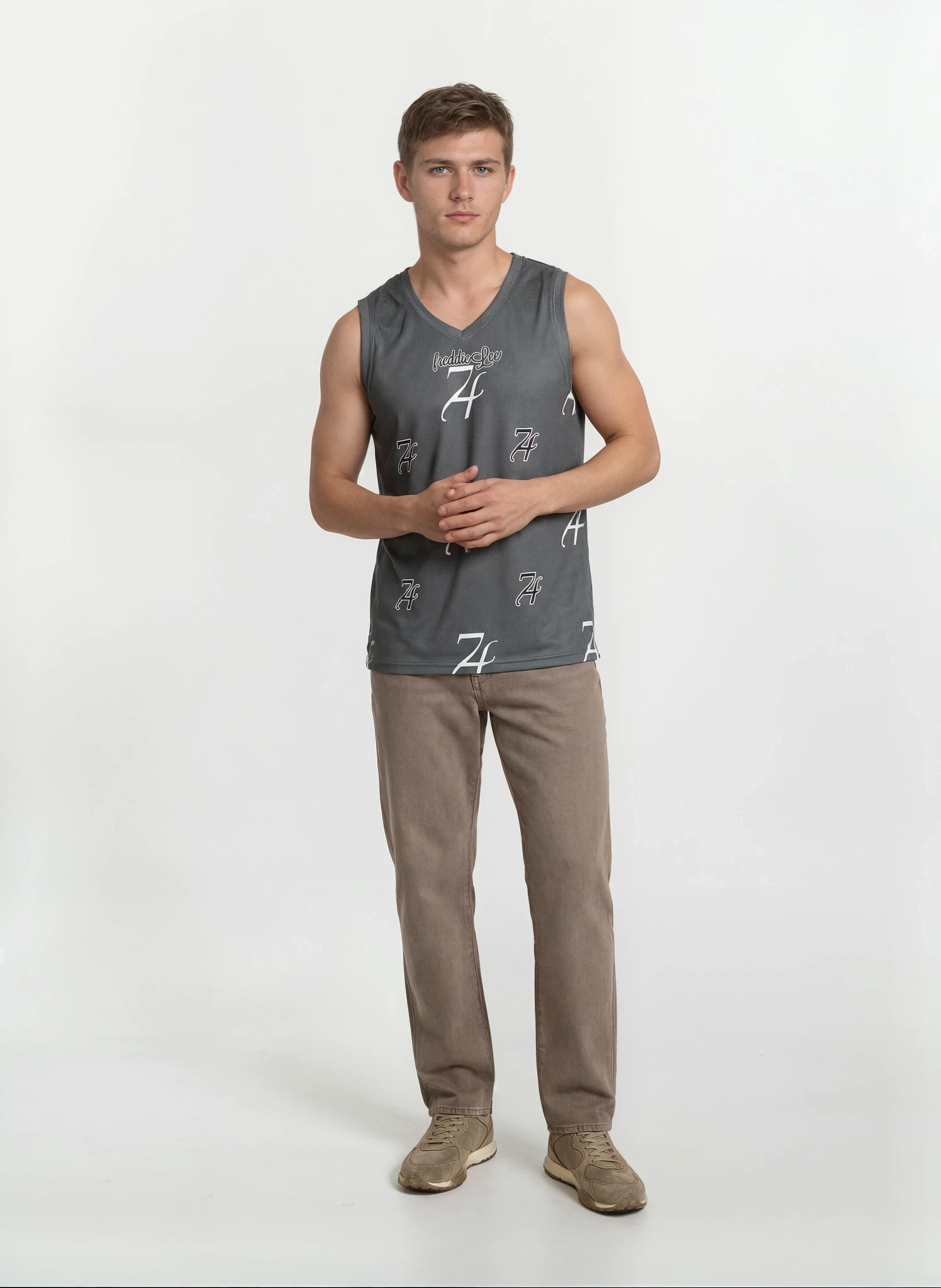 Signature Basketball Tank-Grey