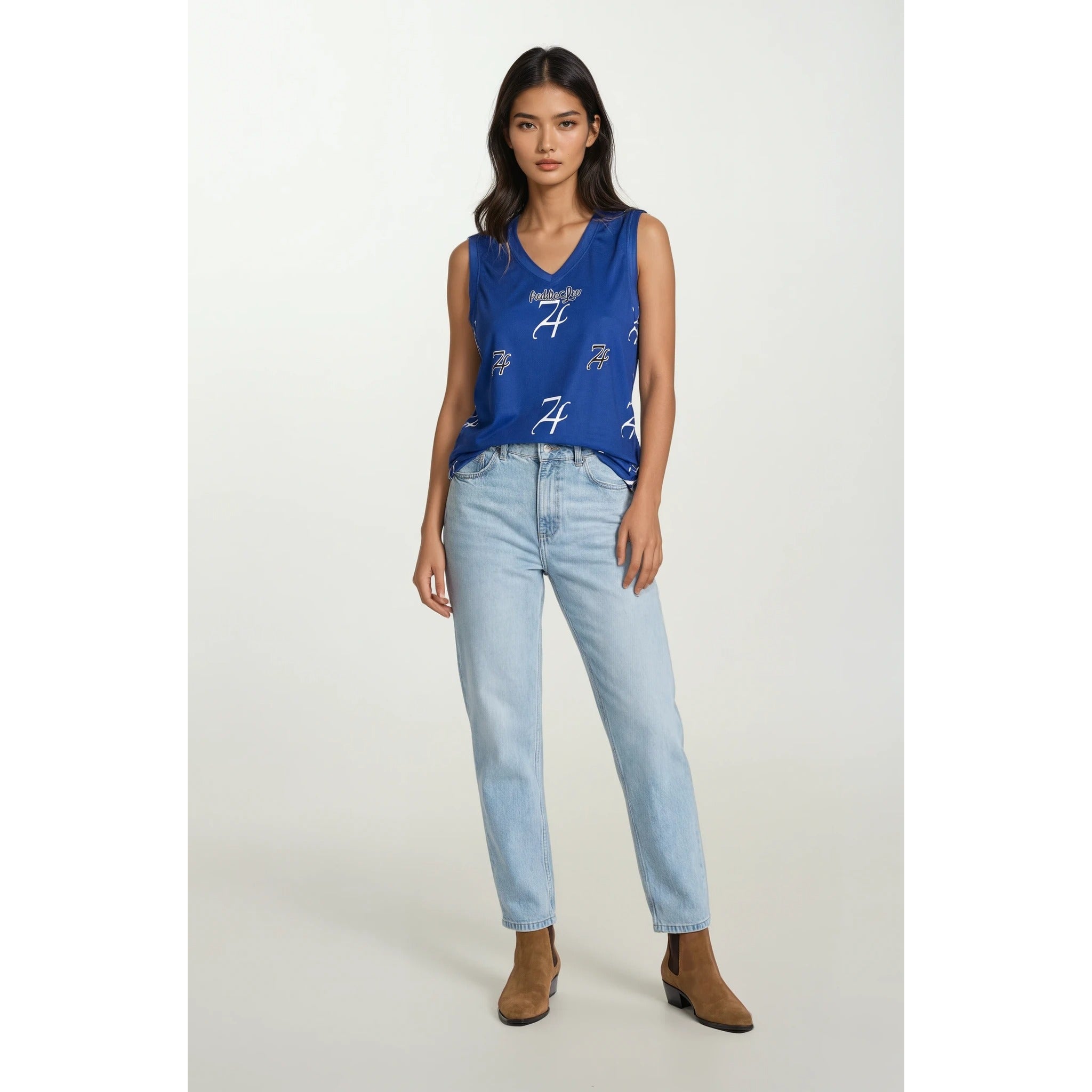 Signature Basketball Tank-Blue