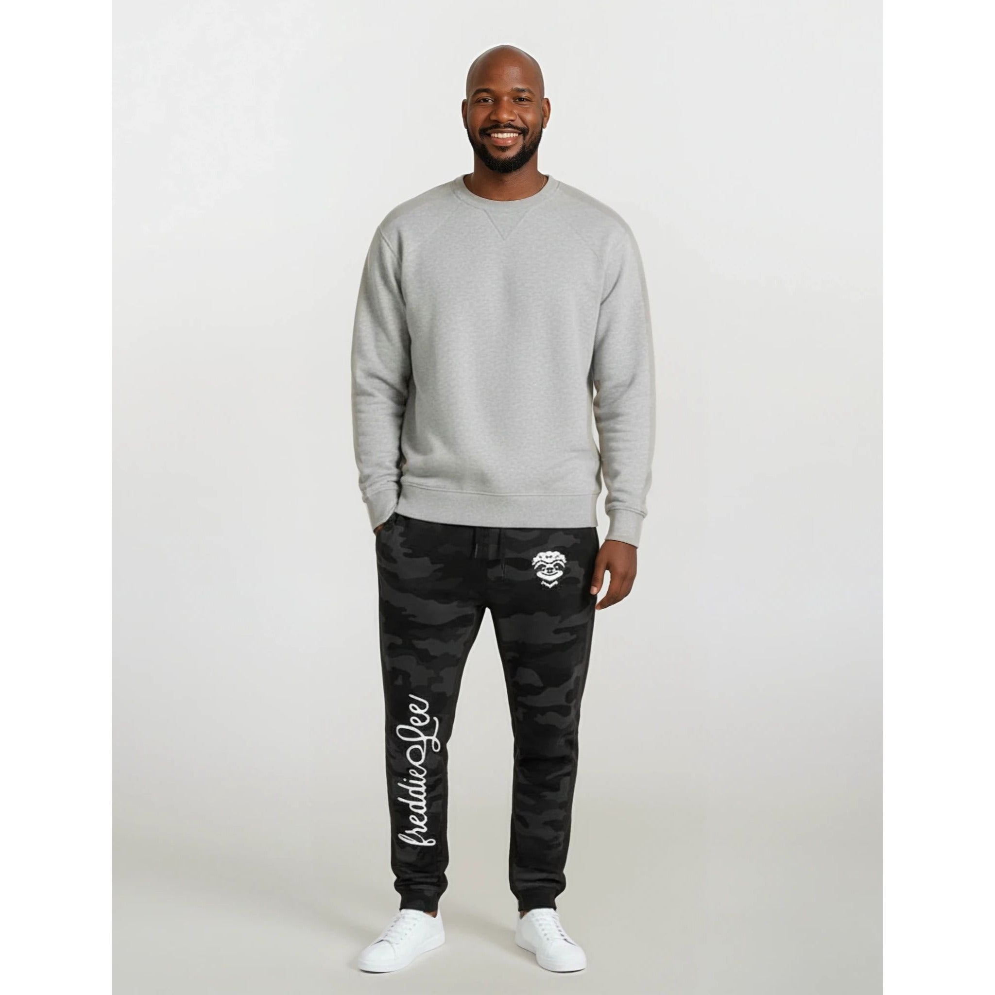 Woodland Blackout Joggers- Sloth White