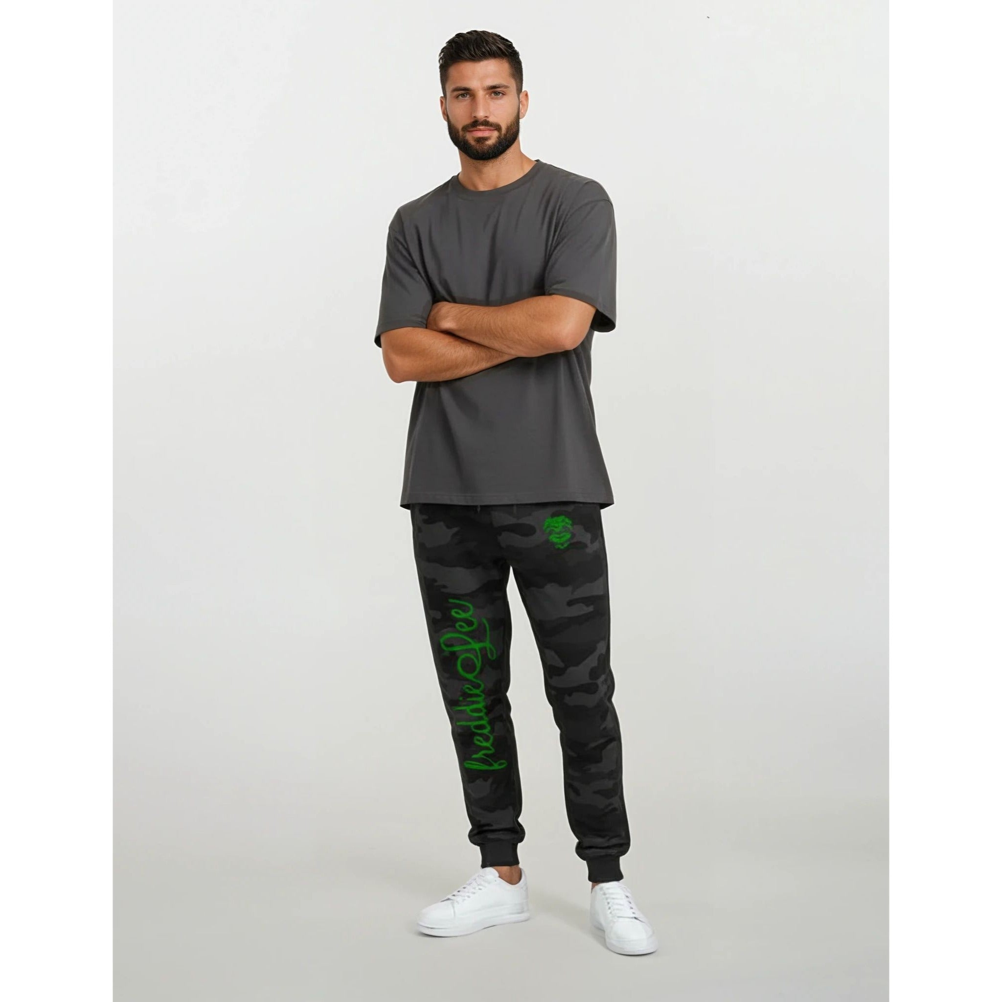 Woodland Blackout Joggers- Sloth Green
