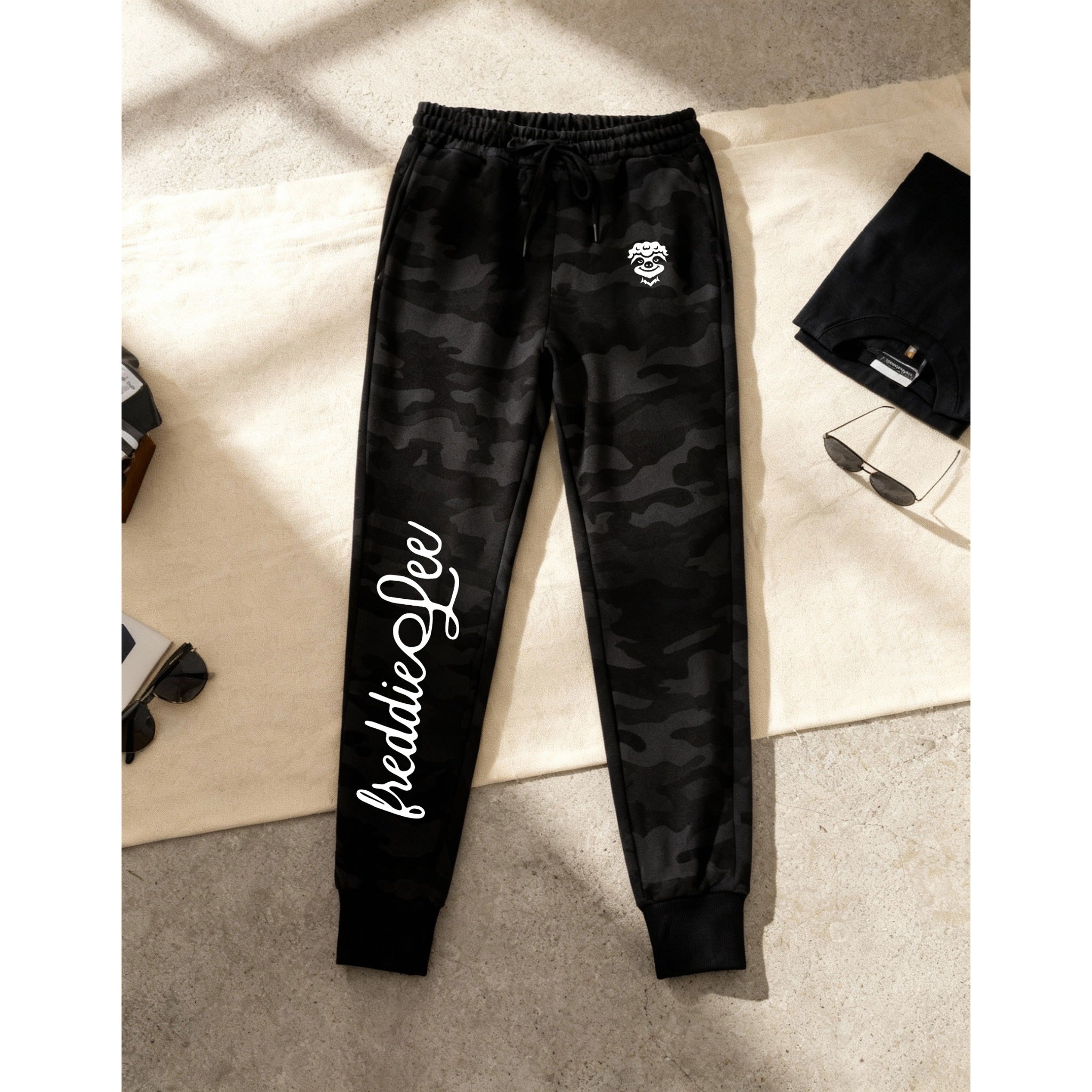 Woodland Blackout Joggers- Sloth White