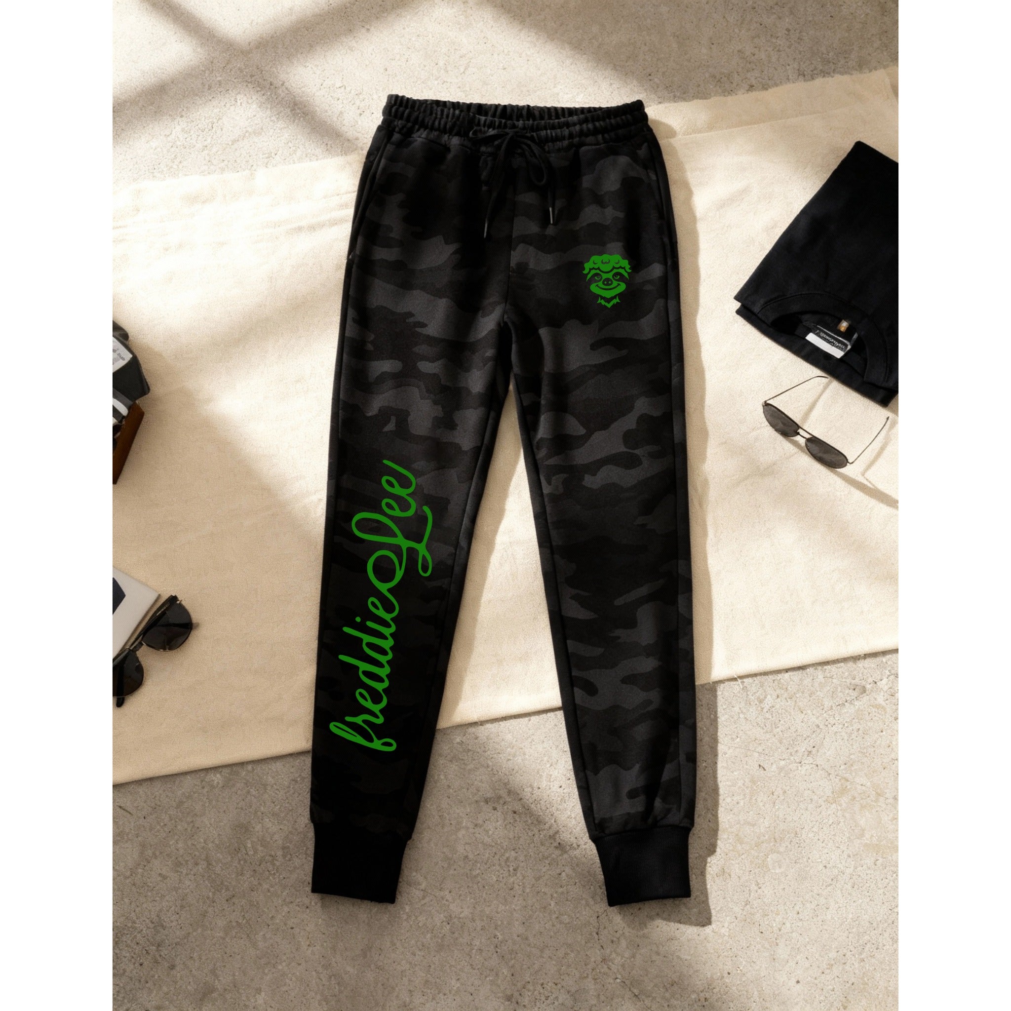 Woodland Blackout Joggers- Sloth Green