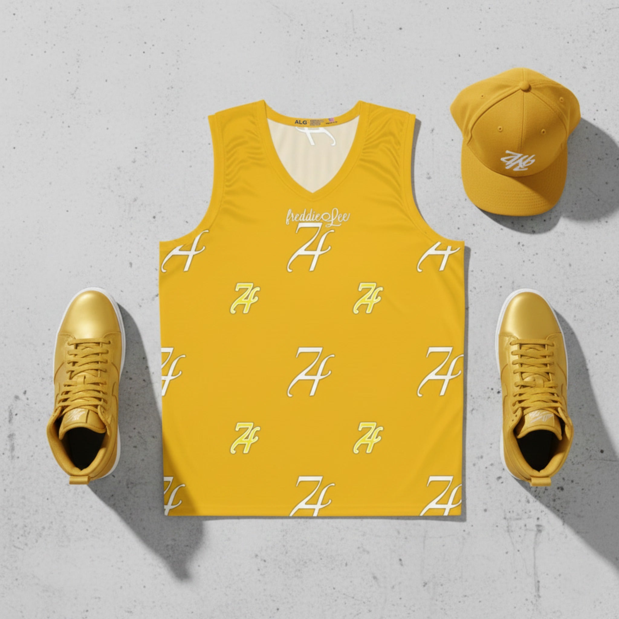 Signature Basketball Tank- Yellow