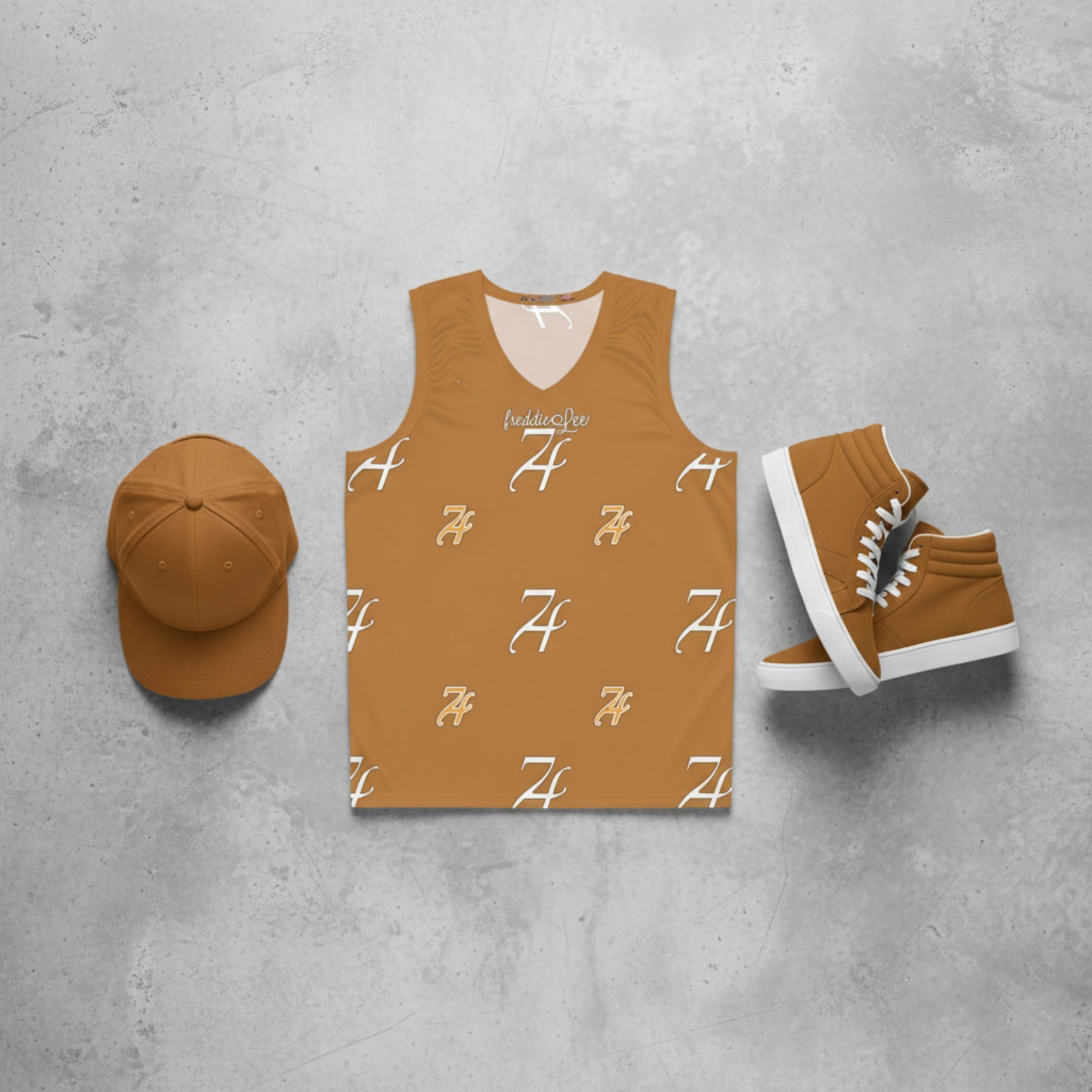 Signature Basketball Tank- Brown
